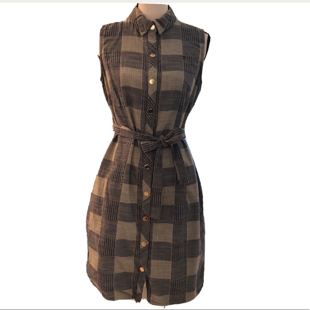 Tommy Hilfiger Patchwork Chambray Dress